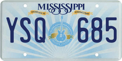 MS license plate YSQ685
