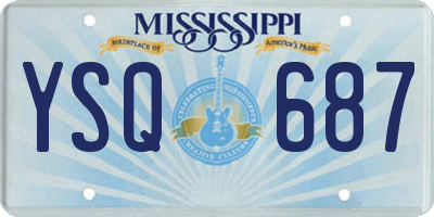 MS license plate YSQ687