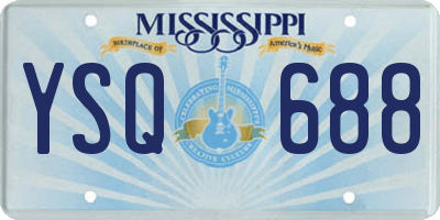 MS license plate YSQ688