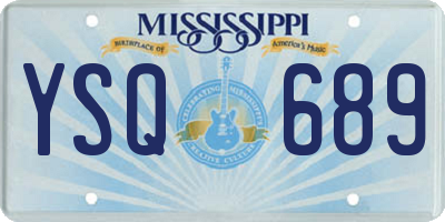 MS license plate YSQ689