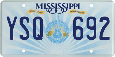 MS license plate YSQ692