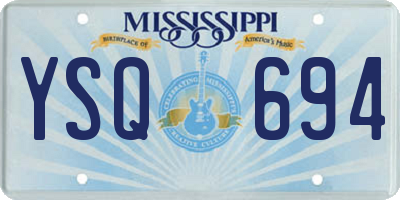 MS license plate YSQ694