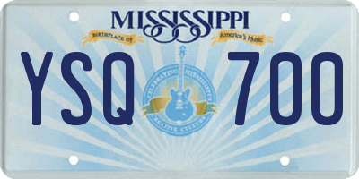 MS license plate YSQ700
