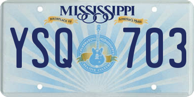 MS license plate YSQ703