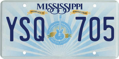 MS license plate YSQ705