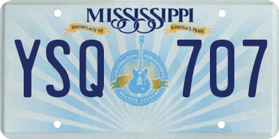 MS license plate YSQ707