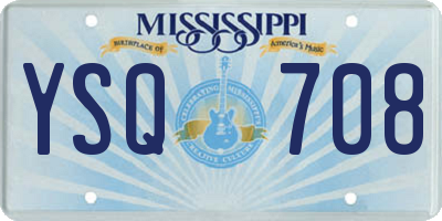 MS license plate YSQ708