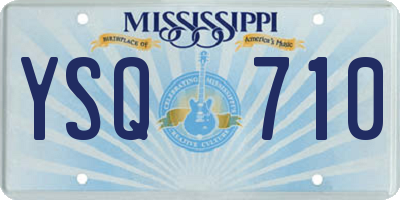 MS license plate YSQ710