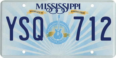 MS license plate YSQ712