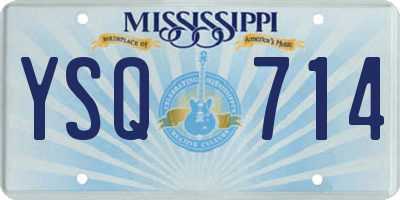 MS license plate YSQ714