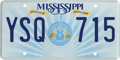 MS license plate YSQ715