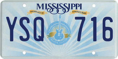 MS license plate YSQ716