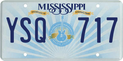 MS license plate YSQ717