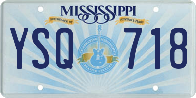 MS license plate YSQ718