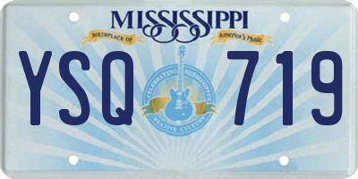 MS license plate YSQ719
