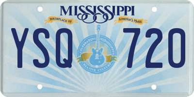 MS license plate YSQ720
