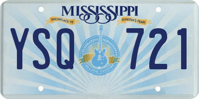 MS license plate YSQ721