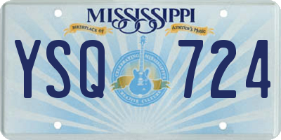 MS license plate YSQ724