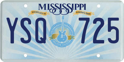 MS license plate YSQ725