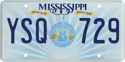 MS license plate YSQ729