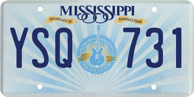MS license plate YSQ731