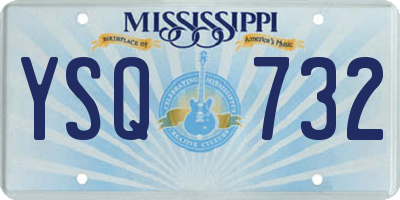 MS license plate YSQ732