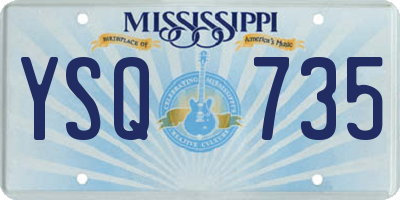 MS license plate YSQ735