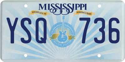 MS license plate YSQ736