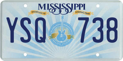 MS license plate YSQ738