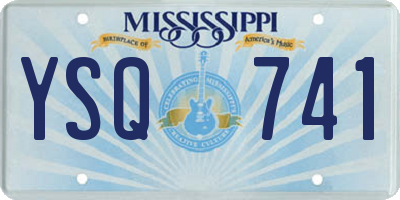 MS license plate YSQ741