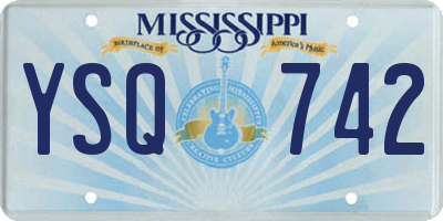 MS license plate YSQ742