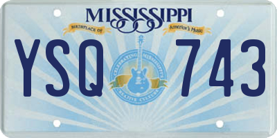 MS license plate YSQ743