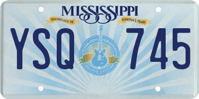 MS license plate YSQ745