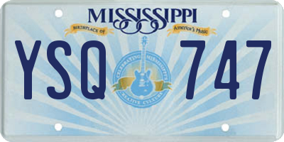 MS license plate YSQ747