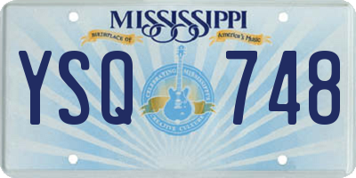 MS license plate YSQ748
