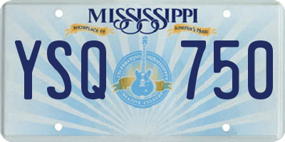 MS license plate YSQ750