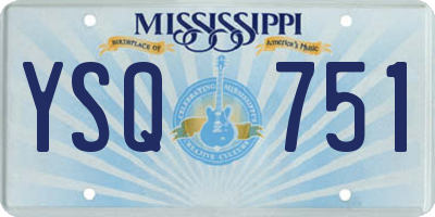 MS license plate YSQ751