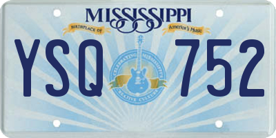 MS license plate YSQ752