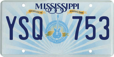 MS license plate YSQ753