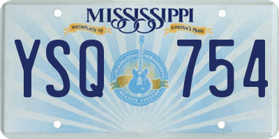 MS license plate YSQ754