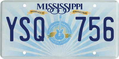 MS license plate YSQ756