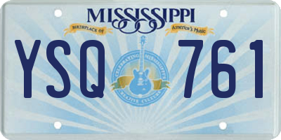 MS license plate YSQ761