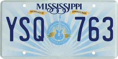 MS license plate YSQ763