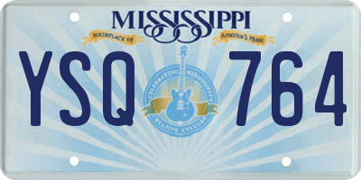 MS license plate YSQ764