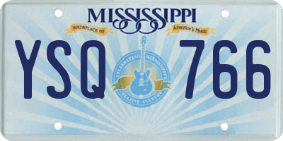 MS license plate YSQ766