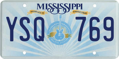 MS license plate YSQ769