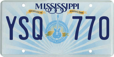 MS license plate YSQ770