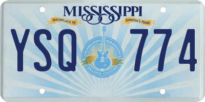 MS license plate YSQ774