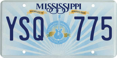 MS license plate YSQ775