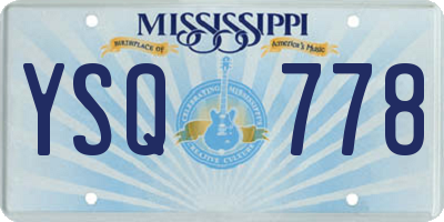 MS license plate YSQ778